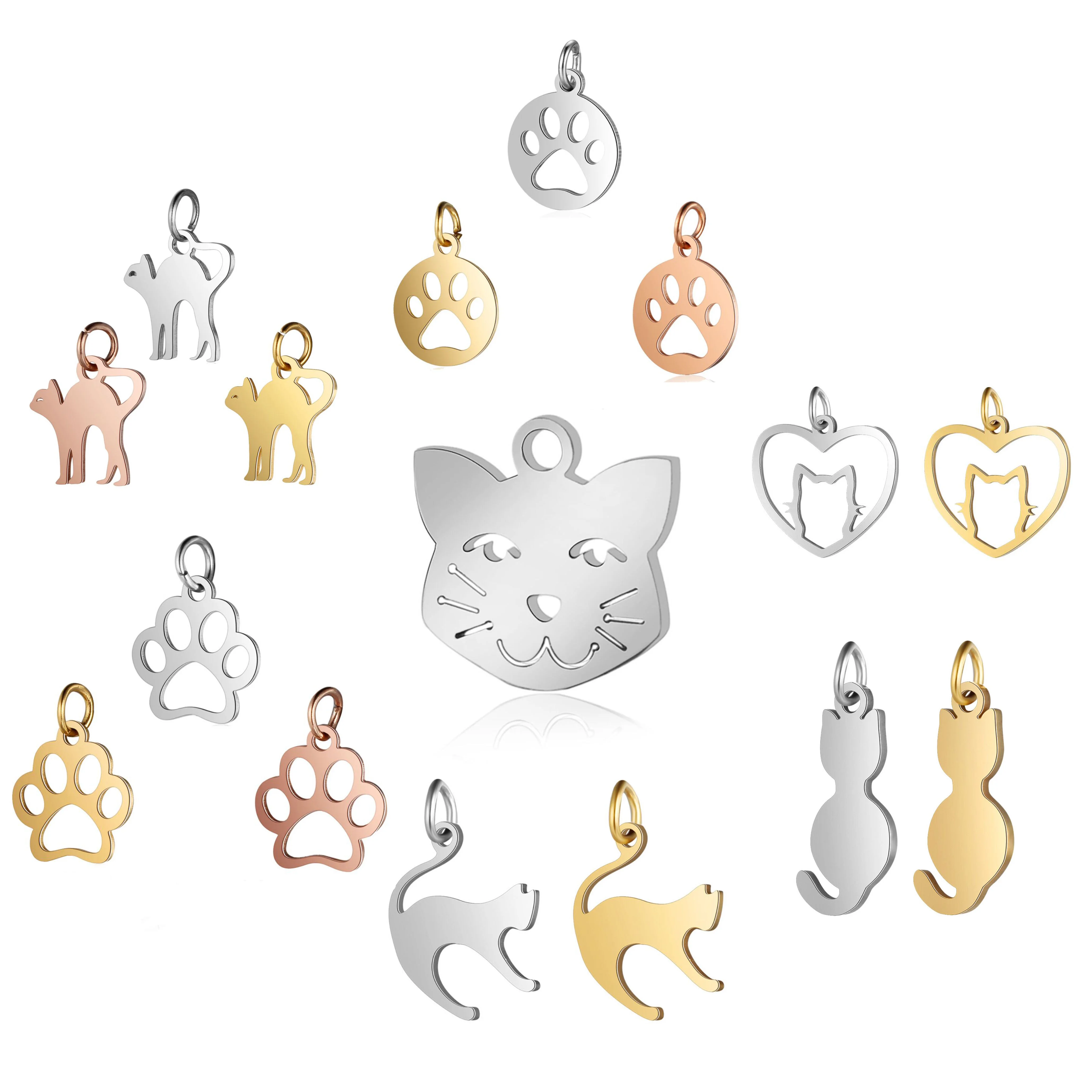 Hot Sale DIY Jewelry Hollow Dog Paw Print Charm Doggy Cat Pendant Stainless Steel Animal Footprint Shape Pendant For Women Kids
Hot Sale DIY Jewelry Hollow Dog Paw Print Charm Doggy Cat Pendant Stainless Steel Animal Footprint Shape Pendant For Women Kids