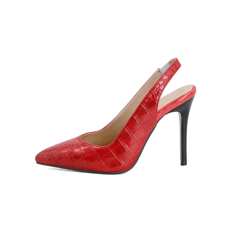 Crocodile Print Women's Stylish Office High Heels Pointed Toe Ankle Elastic Band Slingbacks 2021, Black and white/red and green
Crocodile Print Women's Stylish Office High Heels Pointed Toe Ankle Elastic Band Slingbacks 2021, Black and white/red and green