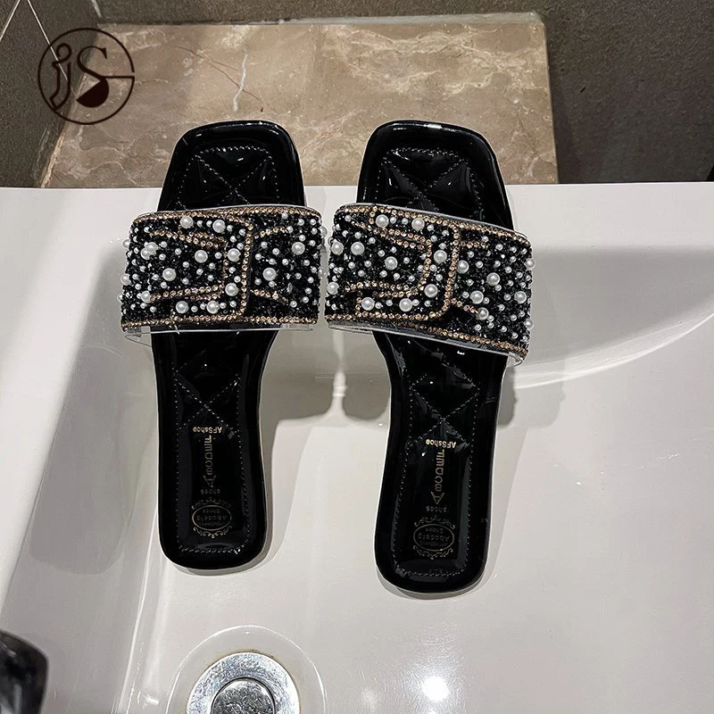 2021 new fashion women slippers sandals dazzling pearl ladies sandals and slippers casual comfort slides, Customized color
2021 new fashion women slippers sandals dazzling pearl ladies sandals and slippers casual comfort slides, Customized color