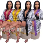 Coat Hot Sale Wholesale The Dollar Printing Home Casual Wear Bandage Trench Coat Women