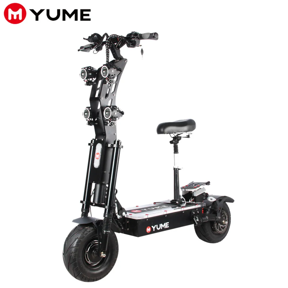 YUME Chinese X7 8000watt dual motor 13inch fat tire fast mobility electric scooter yume manufacturer, Black
YUME Chinese X7 8000watt dual motor 13inch fat tire fast mobility electric scooter yume manufacturer, Black