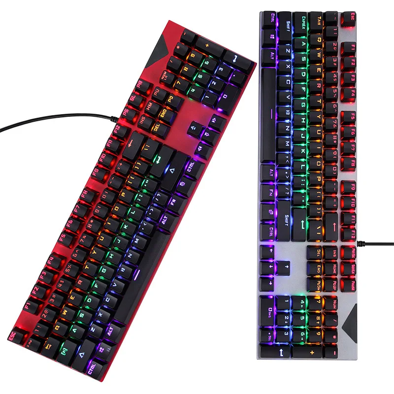 Wired Gaming Keyboard RGB Mix Backlit 104 Anti-ghosting Blue Red Switch For Game Laptop PC, Black color
Wired Gaming Keyboard RGB Mix Backlit 104 Anti-ghosting Blue Red Switch For Game Laptop PC, Black color