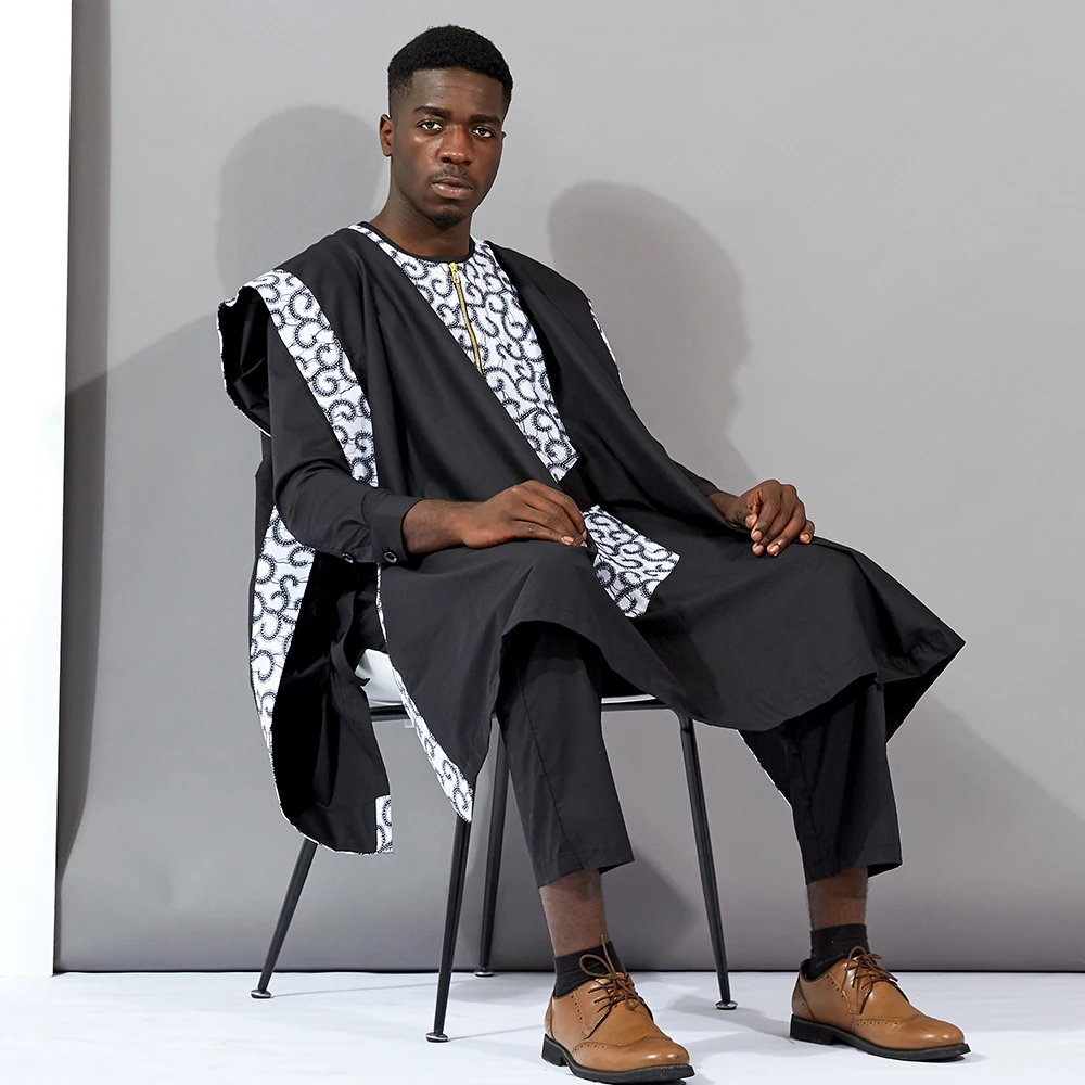 2021 African Men Long Clothes Riche Bazin Mens Suit Tops Shirt Pants 3 Pieces Set Plus Size, Picture
2021 African Men Long Clothes Riche Bazin Mens Suit Tops Shirt Pants 3 Pieces Set Plus Size, Picture