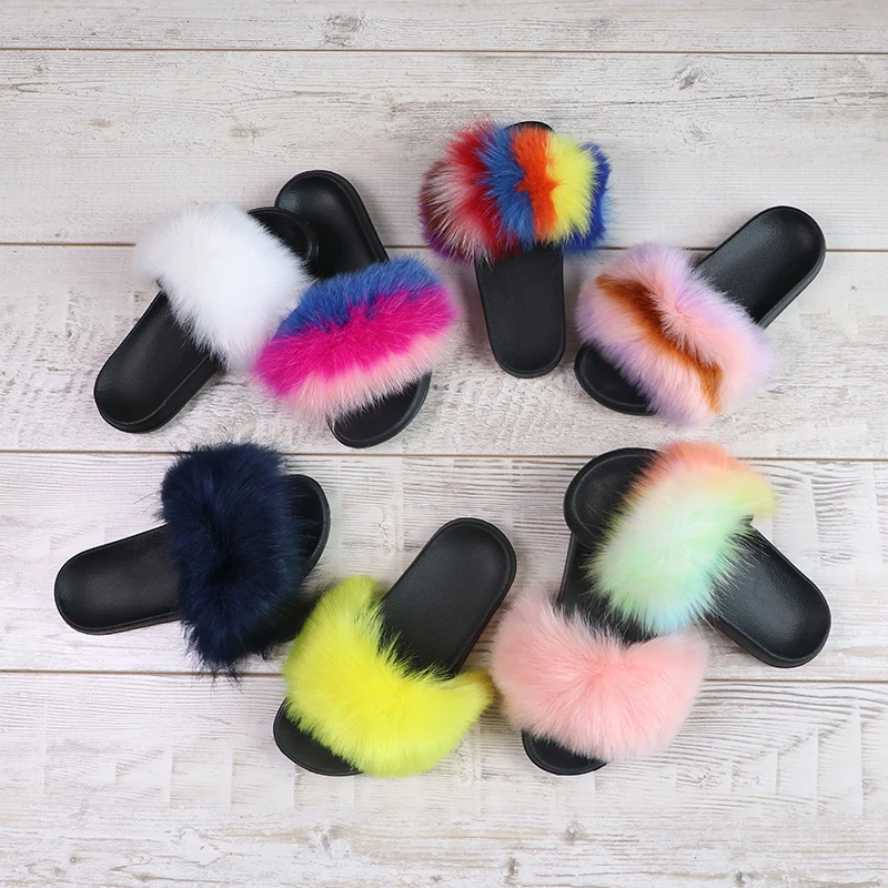 XINYU Wholesale Women Summer Colorful Faux Fur Real Fox Fur Slides, Warm Winter Soft Ladies Fur Slide Slippers for Women, Customized color
XINYU Wholesale Women Summer Colorful Faux Fur Real Fox Fur Slides, Warm Winter Soft Ladies Fur Slide Slippers for Women, Customized color