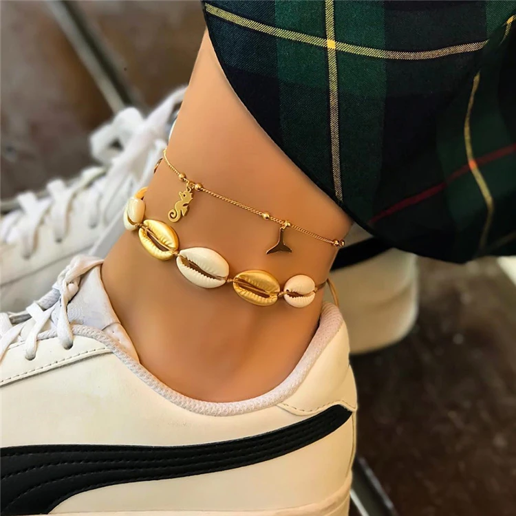 Bohemian Multilayer Natural Shell Woven Adjustable Summer Beach Jewelry Seahorse Mermaid Pendant Two Piece Anklet Sets Women, Picture
Bohemian Multilayer Natural Shell Woven Adjustable Summer Beach Jewelry Seahorse Mermaid Pendant Two Piece Anklet Sets Women, Picture