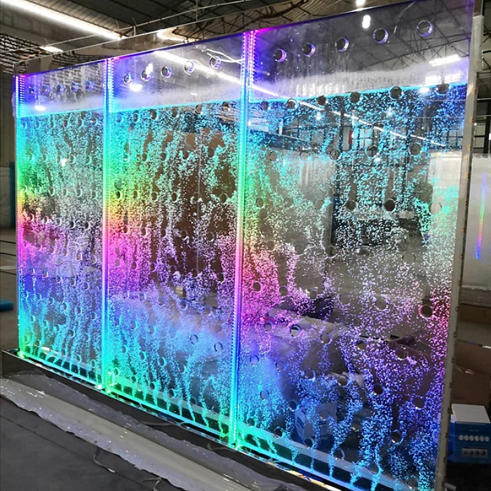 Hotel restaurant decoration luxury mirror stainless steel frame colourful led water bubble wall 
Hotel restaurant decoration luxury mirror stainless steel frame colourful led water bubble wall