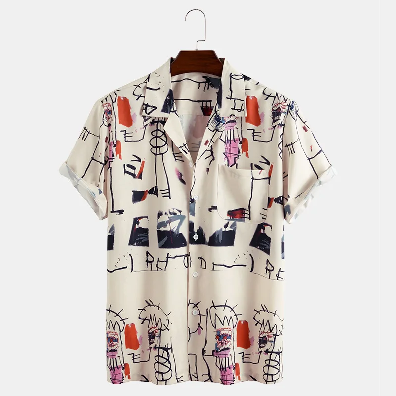 Men's Summer High Quality fun graffiti Hawaiian print casual short-sleeved shirt, Custom color
Men's Summer High Quality fun graffiti Hawaiian print casual short-sleeved shirt, Custom color