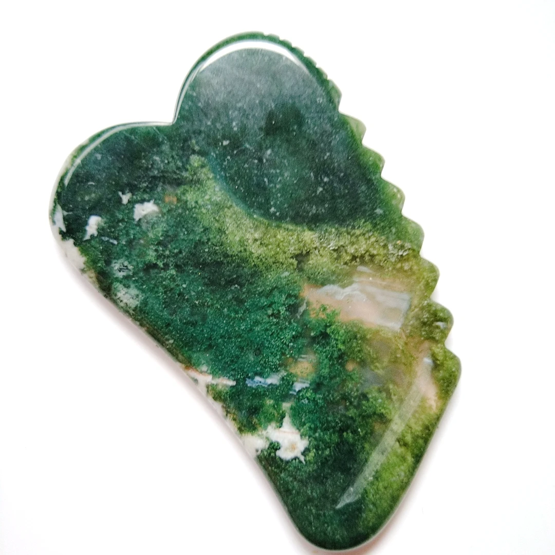 Popular style chinese tradition massager tools natural Spiky moss agate material gua sha board in New shape
Popular style chinese tradition massager tools natural Spiky moss agate material gua sha board in New shape