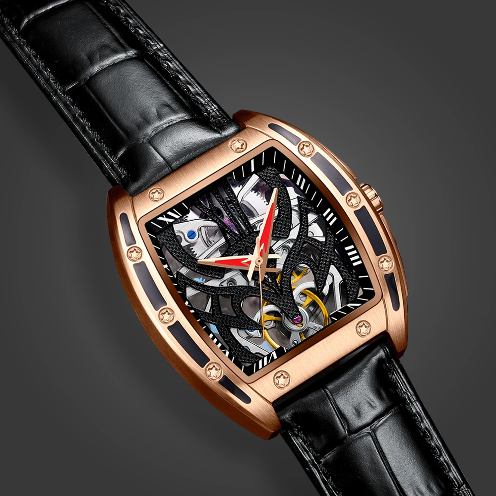 Custom Wrist Watch Logo men Luxury Sport Genuine Leather Waterproof Fashion Skeleton Automatic Mechanical Watch
Custom Wrist Watch Logo men Luxury Sport Genuine Leather Waterproof Fashion Skeleton Automatic Mechanical Watch