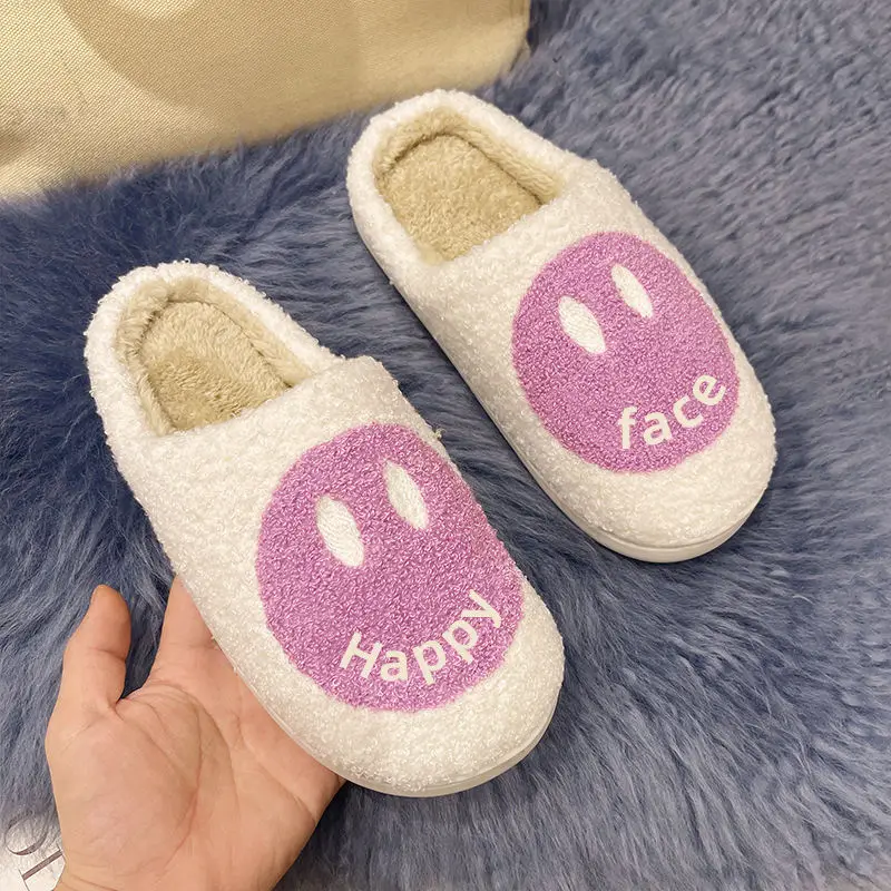 Wholesale smile face slippers ladies winter indoor happy smile warm flat women's home house cute bedroom wedding slippers
Wholesale smile face slippers ladies winter indoor happy smile warm flat women's home house cute bedroom wedding slippers