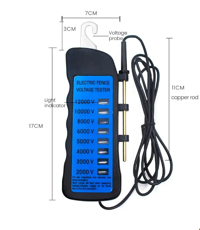 Electric Fence Tester And Fault Finder Voltag Tester Electr Fence Neon Light Fence Tester, Blue
Electric Fence Tester And Fault Finder Voltag Tester Electr Fence Neon Light Fence Tester, Blue