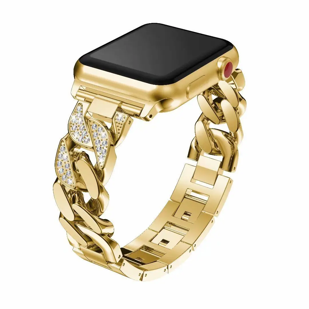 Hot Sale Luxury Watch Strap Metal Band Chain Bracelet Diamond Bracelet Watch Band For Apple Watch Band
Hot Sale Luxury Watch Strap Metal Band Chain Bracelet Diamond Bracelet Watch Band For Apple Watch Band