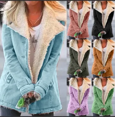 Womens Winter Warm Plush Coat Long Jacket Plus Velvet Thick Warm Cotton Hooded Overcoat, Multi
Womens Winter Warm Plush Coat Long Jacket Plus Velvet Thick Warm Cotton Hooded Overcoat, Multi