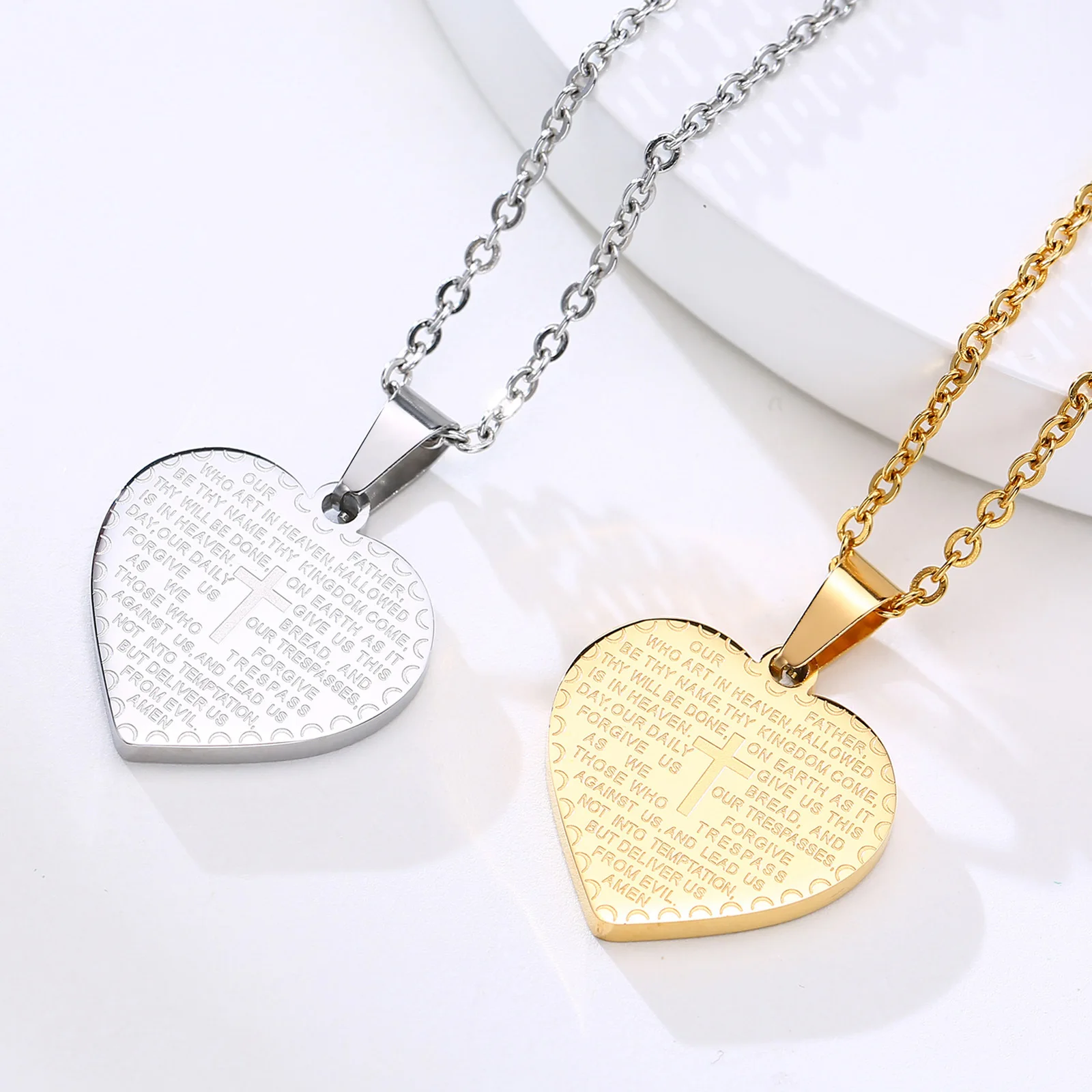 Top Trendy High Polished Stainless Steel Heart Pendant Necklace Stainless Steel Gold Plating Cross Heart Necklace
Top Trendy High Polished Stainless Steel Heart Pendant Necklace Stainless Steel Gold Plating Cross Heart Necklace