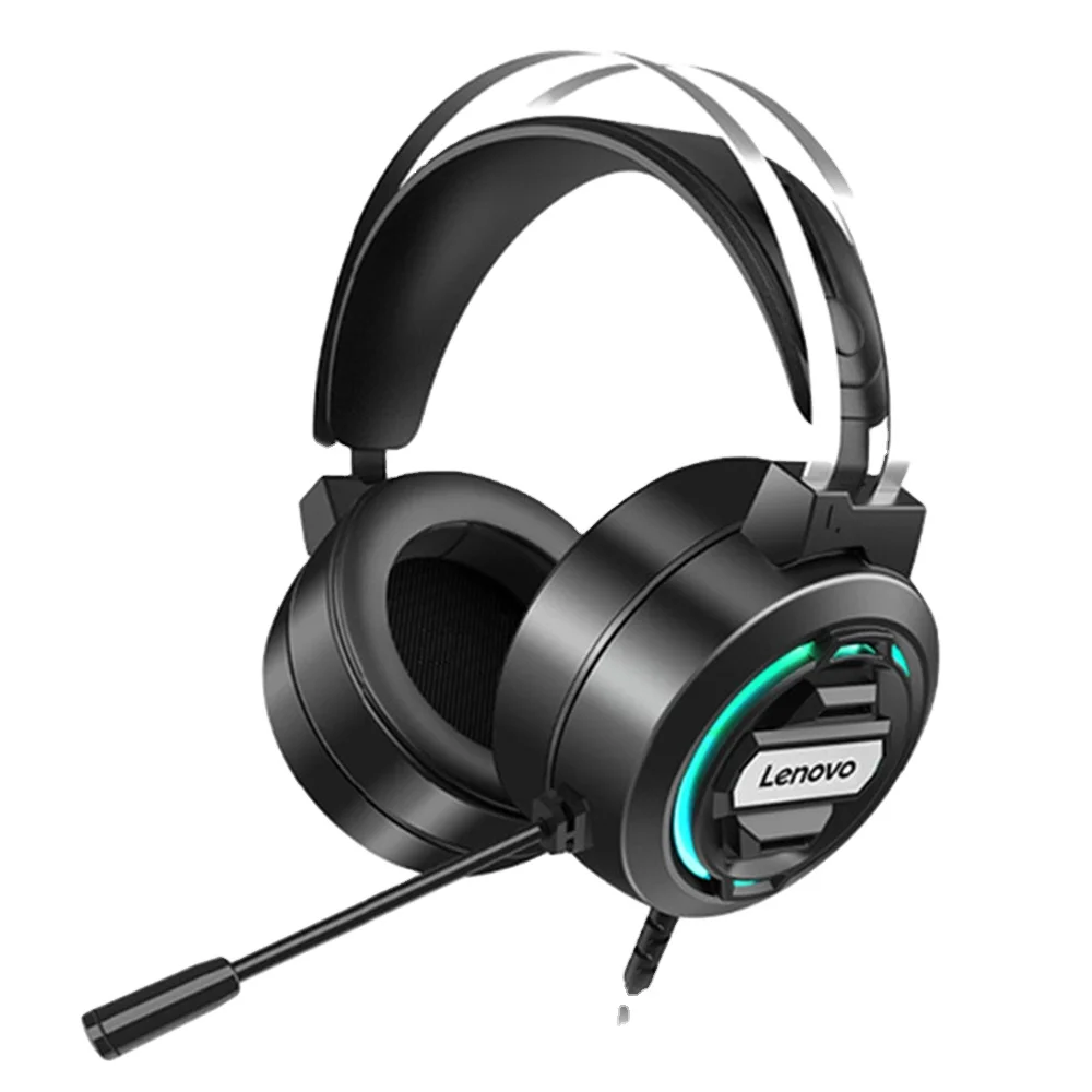 For Lenovo H401 Headphone USB Wired Over-Ear Gaming Headset With Microphone Over Ear Earphones PC with RGB Light for Game Player
For Lenovo H401 Headphone USB Wired Over-Ear Gaming Headset With Microphone Over Ear Earphones PC with RGB Light for Game Player