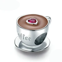 Coffee Cup Metal Beads for Women European Charm Bracelet 925 Sterling Silver Enamel Fashion Charms Jewelry
Coffee Cup Metal Beads for Women European Charm Bracelet 925 Sterling Silver Enamel Fashion Charms Jewelry