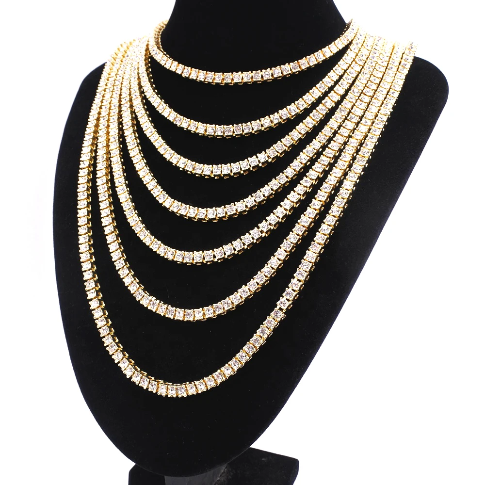New Fashion Hip Hop Jewelry 18K Gold Plated 5MM Iced Out 1 Row Tennis Chain Necklace Jewelry For Men, Gold/silver/rose gold/black
New Fashion Hip Hop Jewelry 18K Gold Plated 5MM Iced Out 1 Row Tennis Chain Necklace Jewelry For Men, Gold/silver/rose gold/black