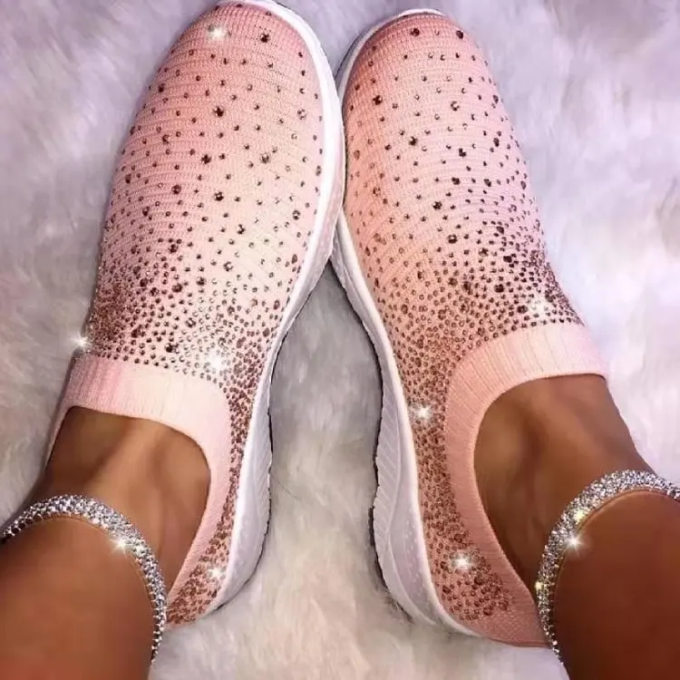 Wholesale Custom Slip OnPlatform Sports Women Fashion Sneakers Mesh Sock Shoes Design Women Rhinestone Breathable Casual Shoes
Wholesale Custom Slip OnPlatform Sports Women Fashion Sneakers Mesh Sock Shoes Design Women Rhinestone Breathable Casual Shoes