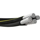 田野ケーブル二重、三重、quadruplexサービスドロップワイヤーケーブル、xlpe絶縁abcケーブル 2x2AWG + 1x2AWG
