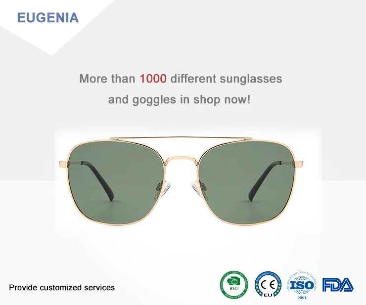 EUGENIA china supplier custom OEM oversize sun glasses metal sunglasses 2020