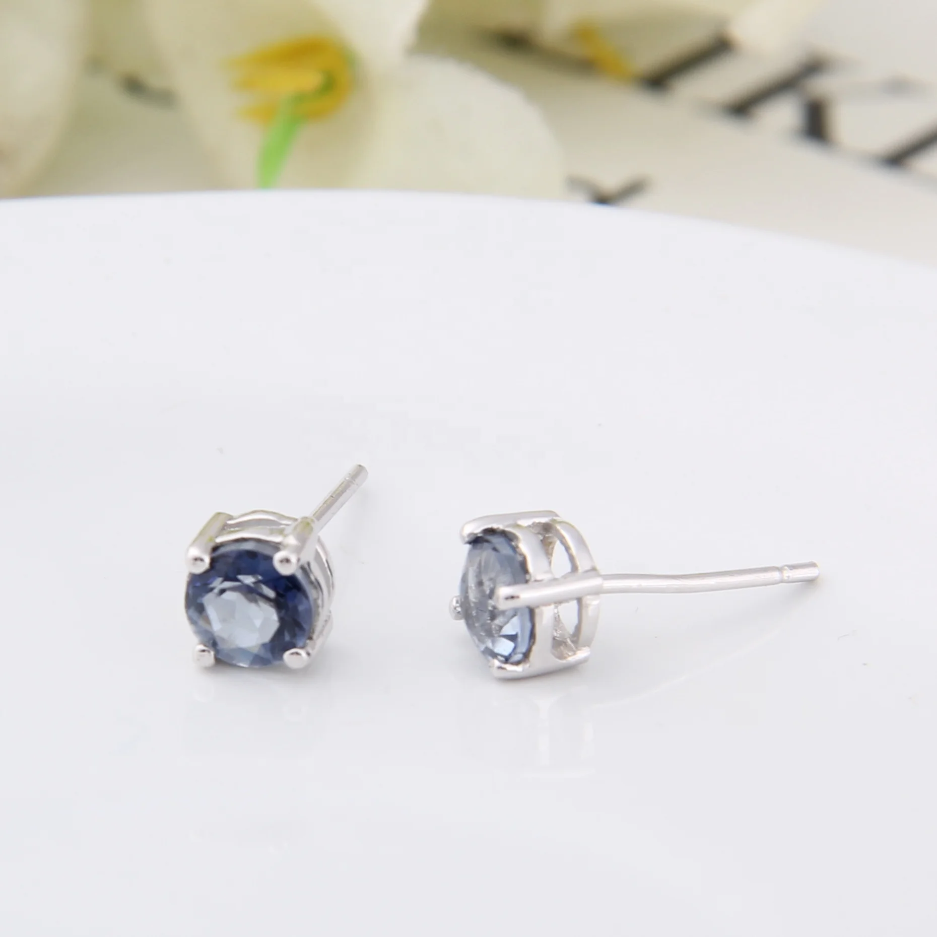 Abiding Natual Quartz Lolite Blue Fashion Stud 925 Sterling Silver Gemstone Post Back Earring For Women Girlfriend gifts
Abiding Natual Quartz Lolite Blue Fashion Stud 925 Sterling Silver Gemstone Post Back Earring For Women Girlfriend gifts