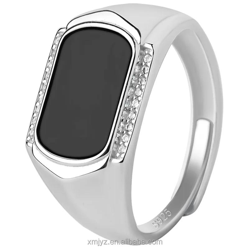 Certified Grade A S925 Silver Inlaid Natural Black Jade Saddle Ring Men's Ring Jade Fashion Ring Adjustable
Certified Grade A S925 Silver Inlaid Natural Black Jade Saddle Ring Men's Ring Jade Fashion Ring Adjustable