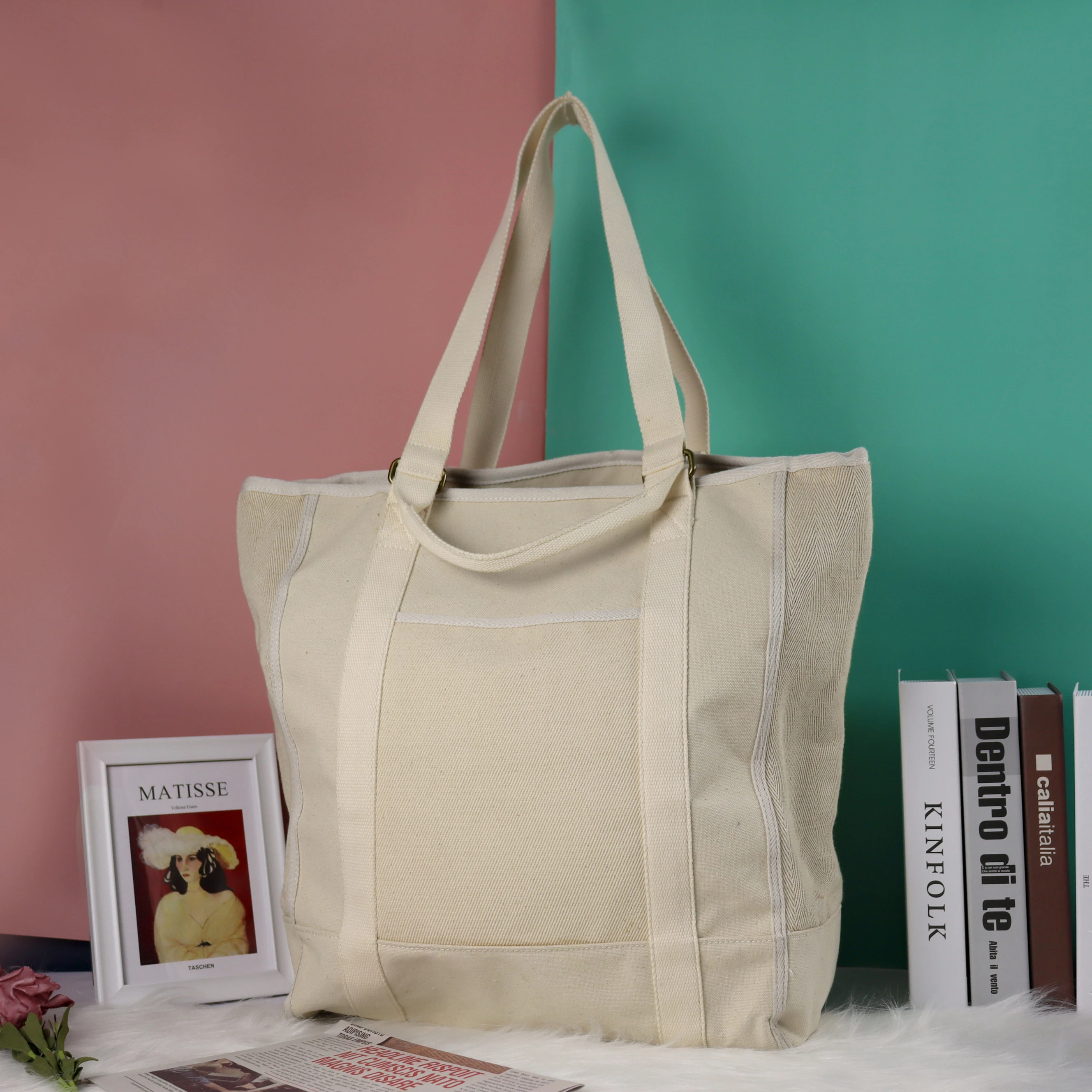 2021 New Style Large Capacity Burliness Shopping Bag Girls Canvas Tote Bag, As picture
2021 New Style Large Capacity Burliness Shopping Bag Girls Canvas Tote Bag, As picture