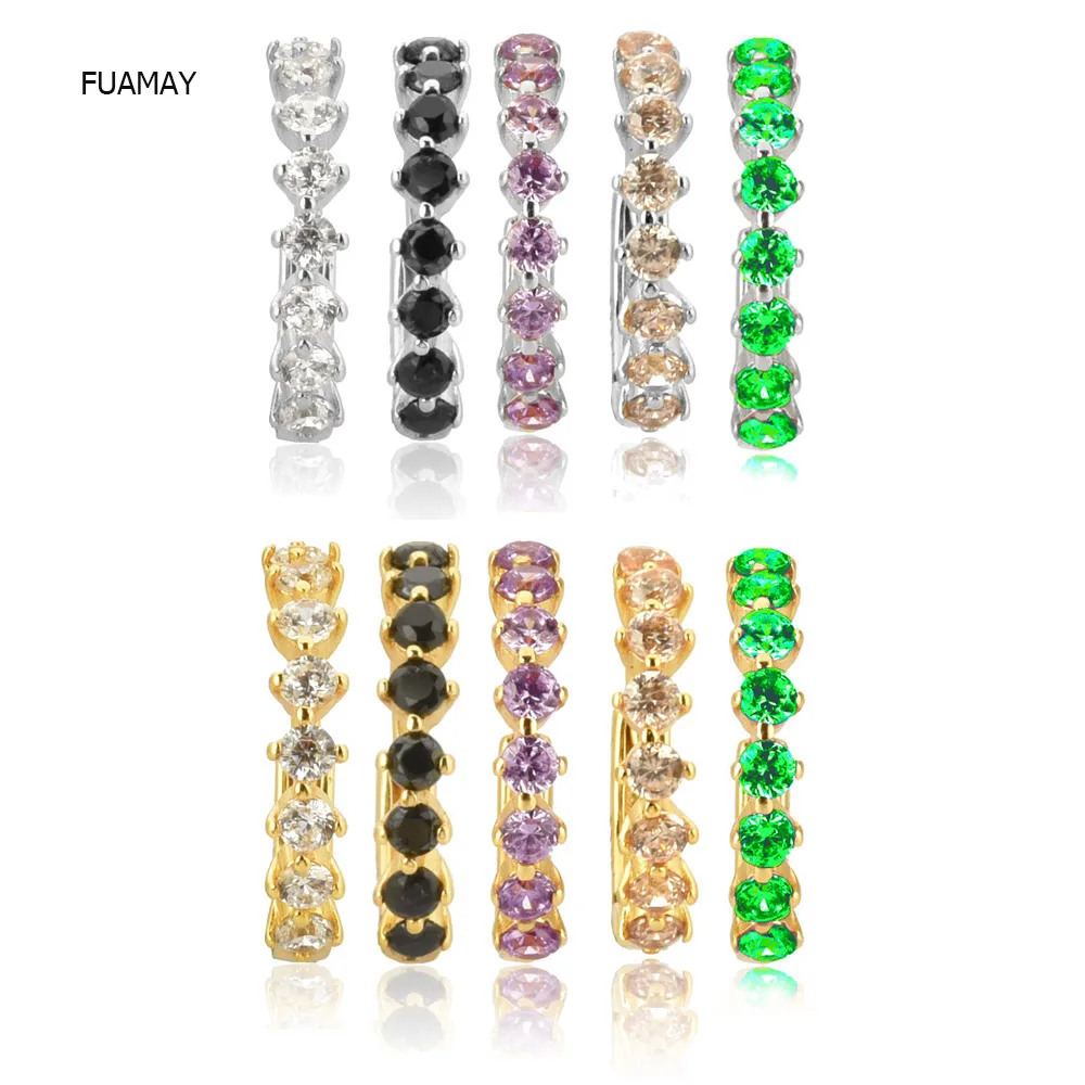 FUAMAY Boucles D'oreilles En Or Green Pink Rose CZ Bling Hoop Earrings Silver Plated Hoop Huggie Earrings
FUAMAY Boucles D'oreilles En Or Green Pink Rose CZ Bling Hoop Earrings Silver Plated Hoop Huggie Earrings