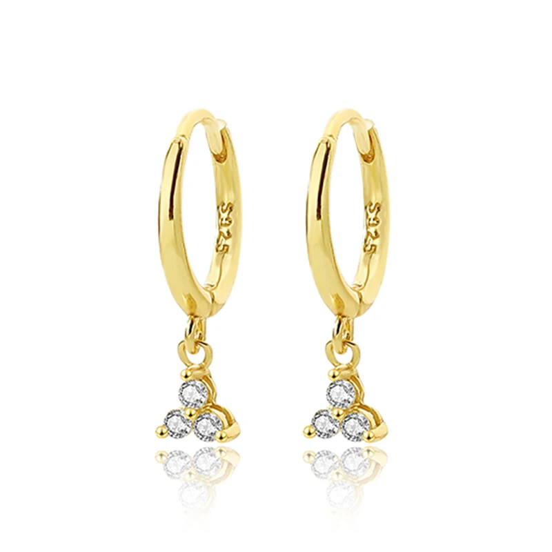 Wholesale Gold Plated Minimalist Zircon Hoop Earrings 925 Sterling Silver Clover Zircon Hoop Earrings for Ladies
Wholesale Gold Plated Minimalist Zircon Hoop Earrings 925 Sterling Silver Clover Zircon Hoop Earrings for Ladies