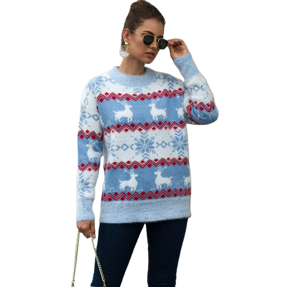 2021 Wholesale Long Sleeve Christmas Knitted Pullover Ugly Christmas Loose women Christmas Sweater
2021 Wholesale Long Sleeve Christmas Knitted Pullover Ugly Christmas Loose women Christmas Sweater