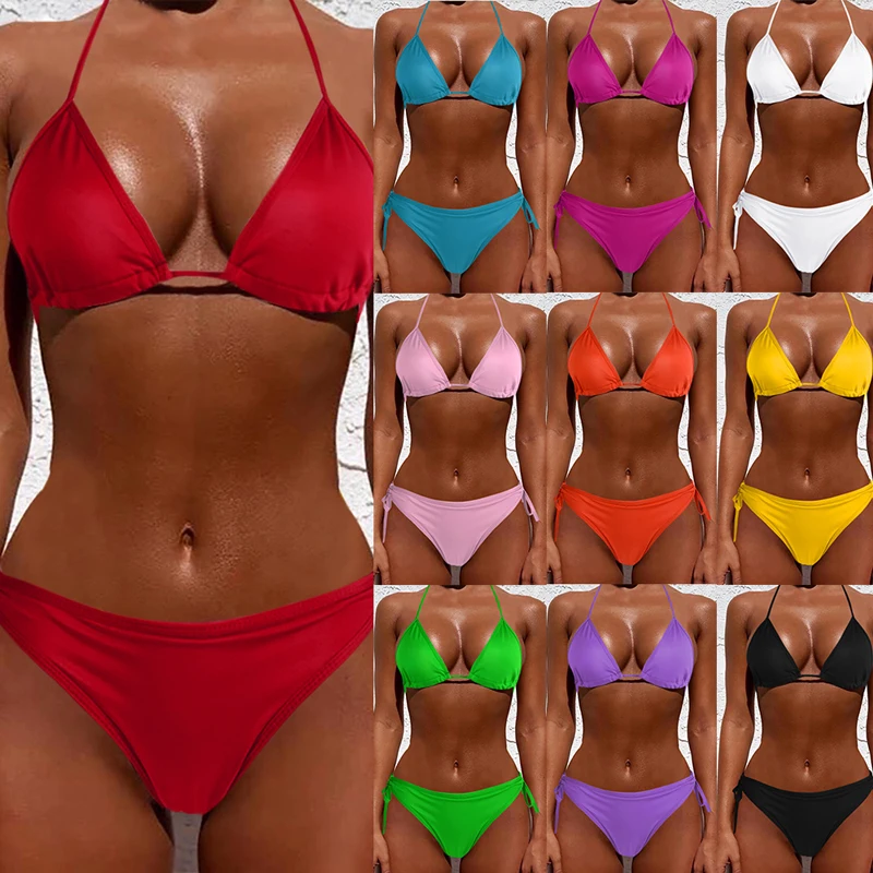 Women's Bikini Three-Point Swimsuit V-neck swimsuit Holly-neck Lace-swimming suit Custom logo 2021 Hot sell, 11 colors
Women's Bikini Three-Point Swimsuit V-neck swimsuit Holly-neck Lace-swimming suit Custom logo 2021 Hot sell, 11 colors