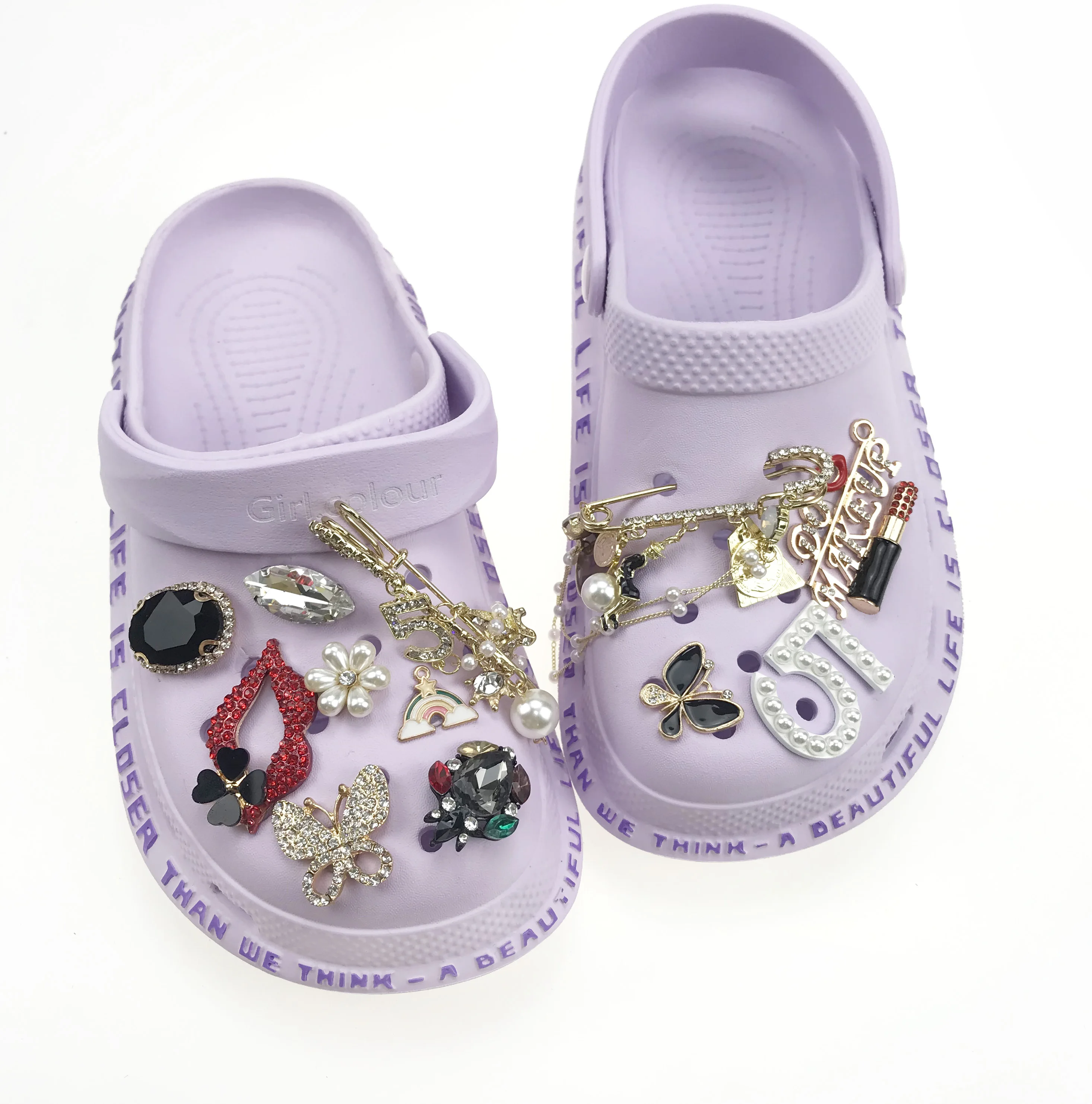 Wholesale Latest Bling Jewelry Lip Alloy Shoes Accessories Clog Shoes Charms Decoration
Wholesale Latest Bling Jewelry Lip Alloy Shoes Accessories Clog Shoes Charms Decoration