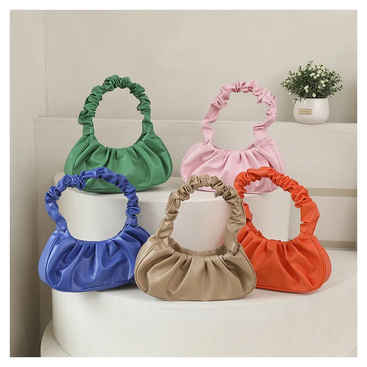 Spring and summer luxury style candy colored pleated bag 2022 new style one shoulder underarm bag fashion simple handbag
Spring and summer luxury style candy colored pleated bag 2022 new style one shoulder underarm bag fashion simple handbag