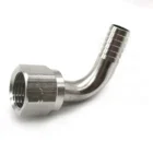 3/8 FFL swivel to 1/4 barb stainless steel Beverage Dispenser fitting elbow