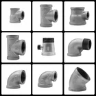 Black and Galvanized Malleable Ductile Cast Iron Pipe Fittings 45 Degree Elbow