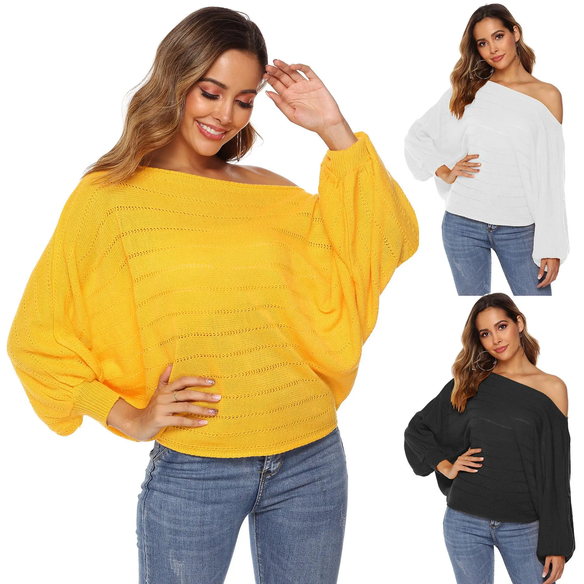 2021Trendy Winter Fashionable Style Lantern Sleeve Custom Knit Women's Sweaters, As shown
2021Trendy Winter Fashionable Style Lantern Sleeve Custom Knit Women's Sweaters, As shown