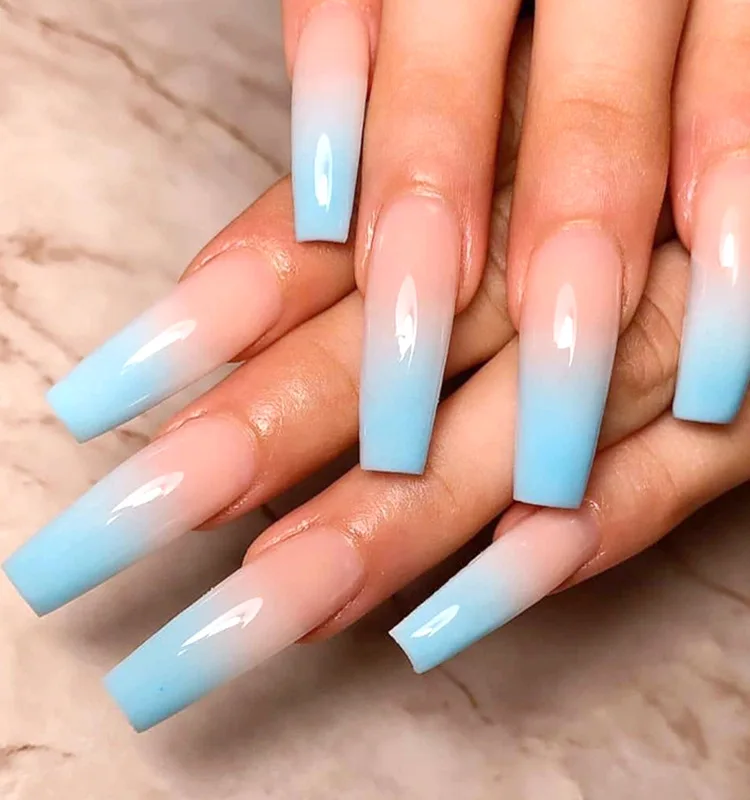 Ins Style Hot Selling Long Nail Tips Blue Gradient Waterproof Removable Reusable Trendy Artificial Nails
Ins Style Hot Selling Long Nail Tips Blue Gradient Waterproof Removable Reusable Trendy Artificial Nails