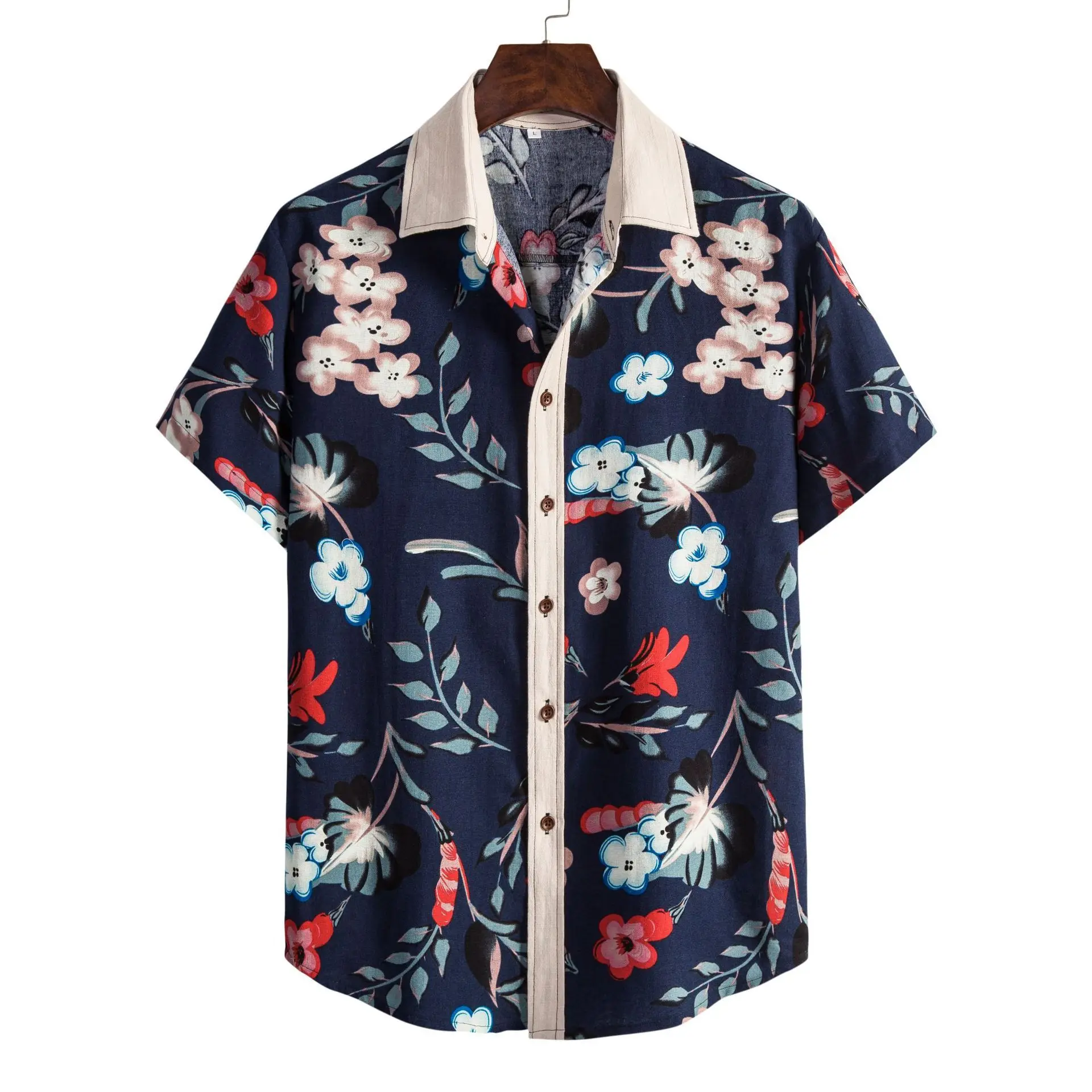 New summer men's large size flower men's printing short sleeves temperament commuting
New summer men's large size flower men's printing short sleeves temperament commuting