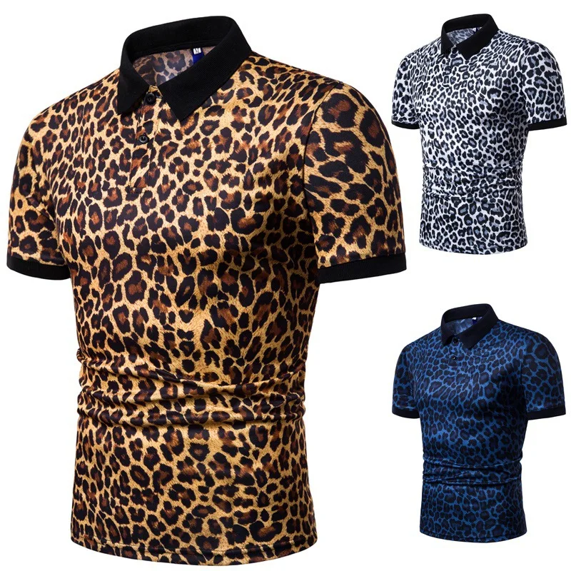 Leopard print men t shirt hot sale fashion Polo t shirt, 3 colors as picture or custom
Leopard print men t shirt hot sale fashion Polo t shirt, 3 colors as picture or custom