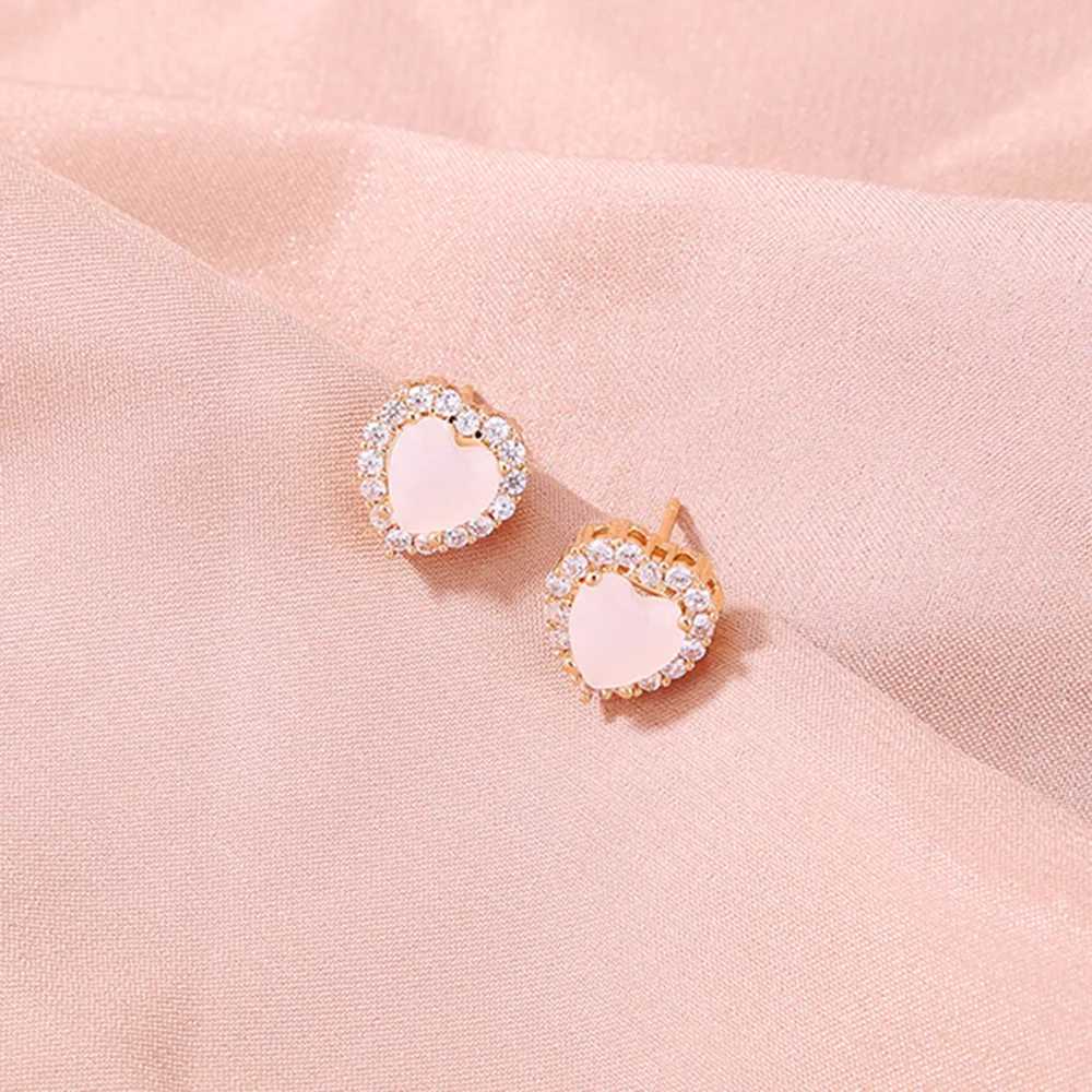Fashion Jewelry Zircon Heart Stud Earrings Stainless Steel Earrings For Women Gift Wedding Engagement Free Shipping Wholesale
Fashion Jewelry Zircon Heart Stud Earrings Stainless Steel Earrings For Women Gift Wedding Engagement Free Shipping Wholesale