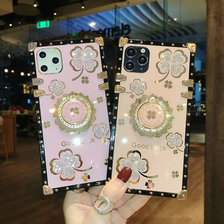 Luxury diamond phone cover glitter bling bling square phone case for iphone 12 11 pro max case cover XR XS with ring holder, Multi
Luxury diamond phone cover glitter bling bling square phone case for iphone 12 11 pro max case cover XR XS with ring holder, Multi