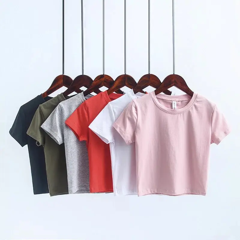 Women extra short t shirts 100% cotton blank fashion sexy crop tops t shirts summer girl streetwear wholesale, Stock color /custom color
Women extra short t shirts 100% cotton blank fashion sexy crop tops t shirts summer girl streetwear wholesale, Stock color /custom color