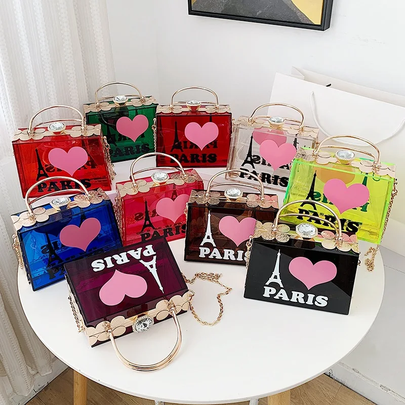 TS9287 2021 Fashion Printing Acrylic Love Heart Handbags Shoulder Bag chain Messenger Bag Evening bag for Women
TS9287 2021 Fashion Printing Acrylic Love Heart Handbags Shoulder Bag chain Messenger Bag Evening bag for Women