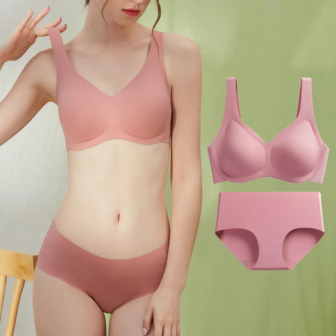 2021 new arrivals women latex smooth wireless sleep comfortable full cup pad push up teenage seamless air bra and panties set
2021 new arrivals women latex smooth wireless sleep comfortable full cup pad push up teenage seamless air bra and panties set