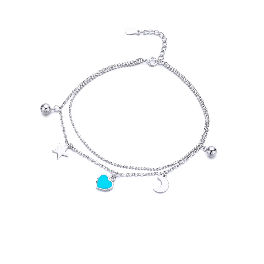 Women's Versatile Sterling Silver Bell Anklet Bracelet Moon And Star Anklets Fashion Anklets
Women's Versatile Sterling Silver Bell Anklet Bracelet Moon And Star Anklets Fashion Anklets