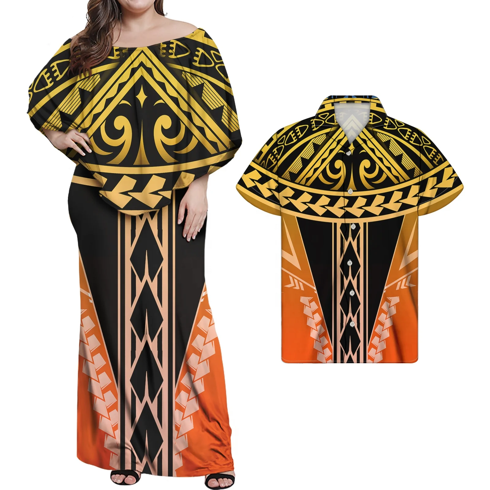 2021 New Design Couple Clothing Womens Evening Dress Match Men's Shirt Print Polynesian Pattern Print White Dress Elegant Women, Customized color
2021 New Design Couple Clothing Womens Evening Dress Match Men's Shirt Print Polynesian Pattern Print White Dress Elegant Women, Customized color