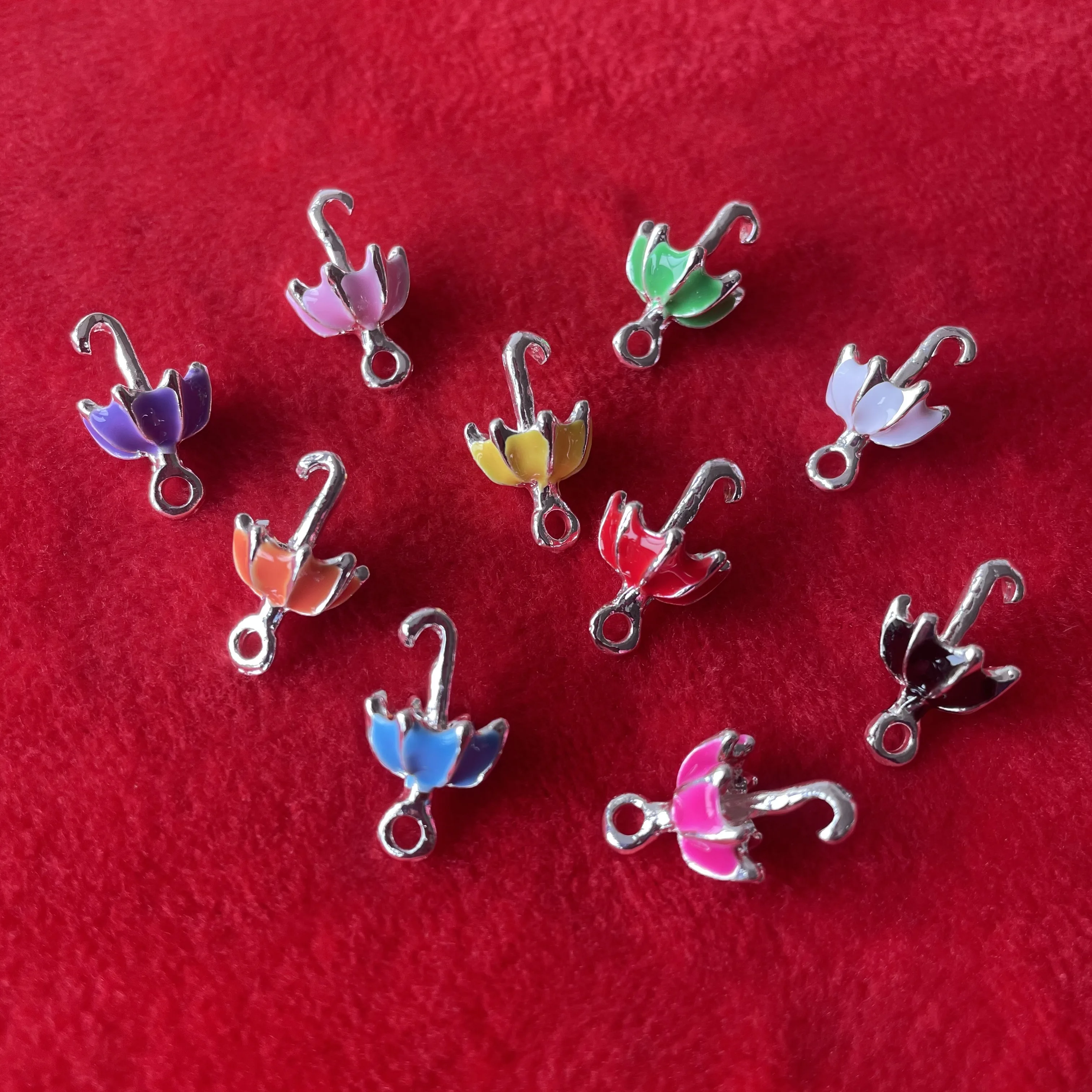 MISSLUV new arrival color enamel 3D umbrella pendant charms for DIY bracelet jewelry making custom 3D metal pendant charms
MISSLUV new arrival color enamel 3D umbrella pendant charms for DIY bracelet jewelry making custom 3D metal pendant charms