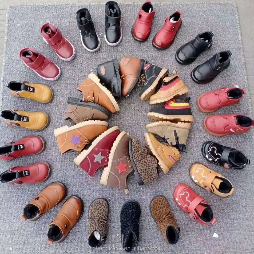 High quality fashion leather shoes winter warm boots kids mixed used cheap winter boots for children, Mixed colors
High quality fashion leather shoes winter warm boots kids mixed used cheap winter boots for children, Mixed colors