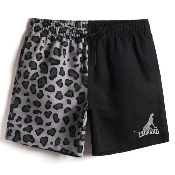 The new casual summer splicing leisure five plus-size sweatpants beach shorts quick dry Men Leopard Print Drawstring Swim Trunks
The new casual summer splicing leisure five plus-size sweatpants beach shorts quick dry Men Leopard Print Drawstring Swim Trunks