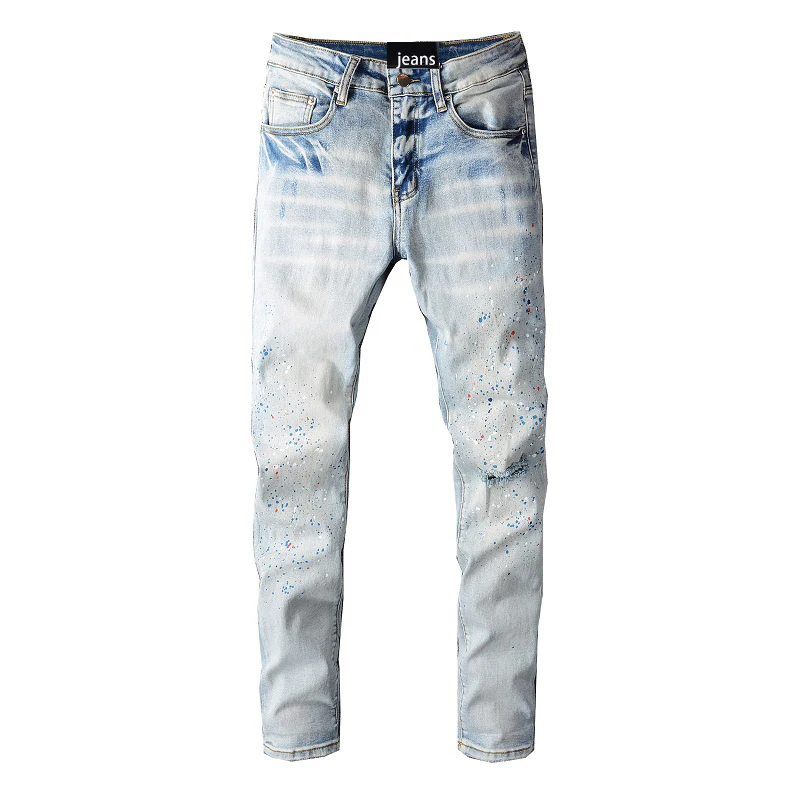 Hot-sell Design Amiry High Quality Ripped Vintage Elastic Brand Jeans Trend Men'S Print Trousers male skinny high street Jeans
Hot-sell Design Amiry High Quality Ripped Vintage Elastic Brand Jeans Trend Men'S Print Trousers male skinny high street Jeans